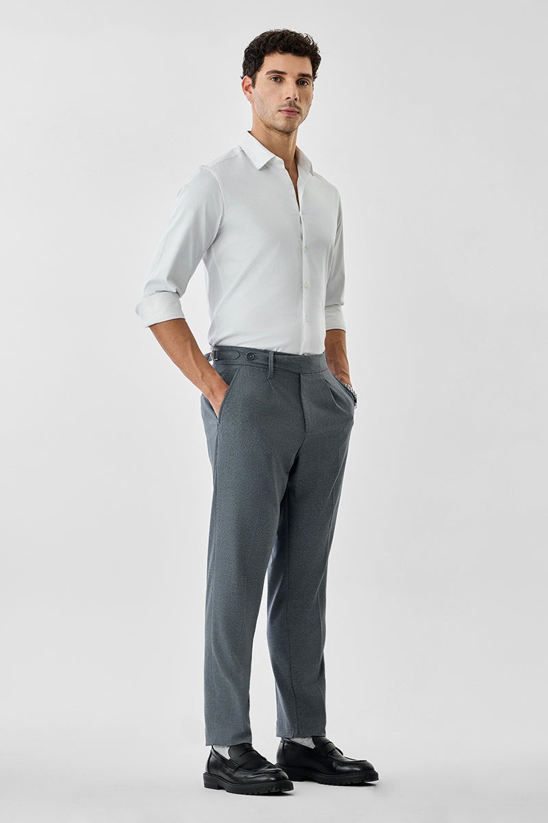 SNITCH Relaxed Fit Stretch Pleated Trousers - Image 2